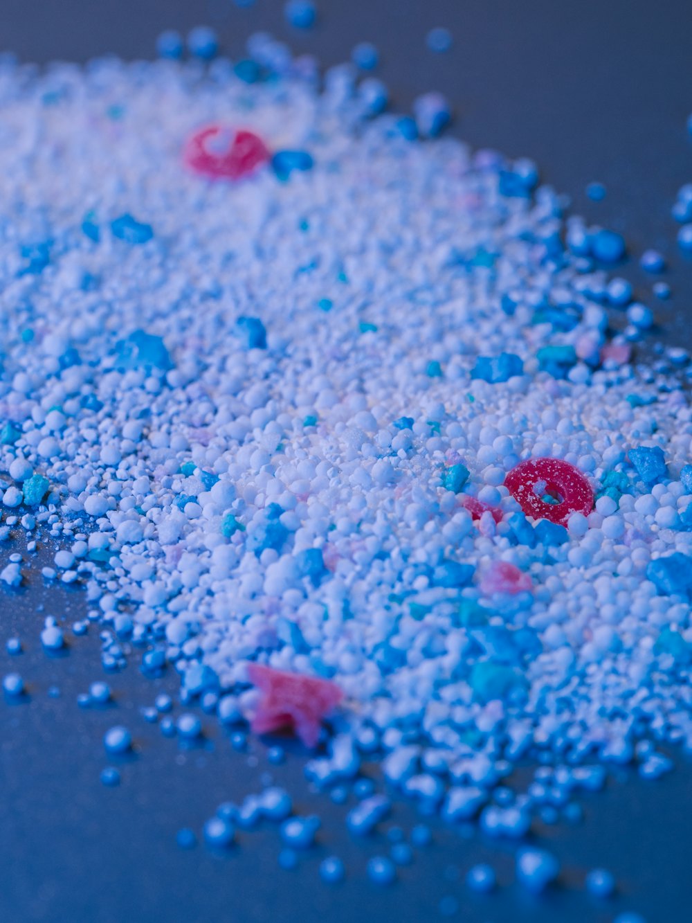 Plastic resin pellets close up